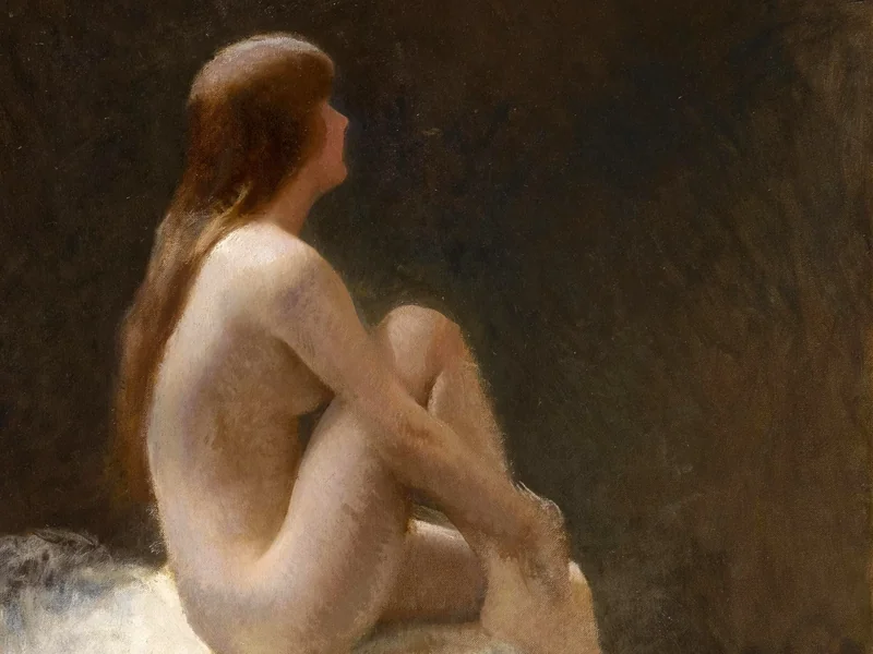 1858-William W. Churchill - Nudo seduto